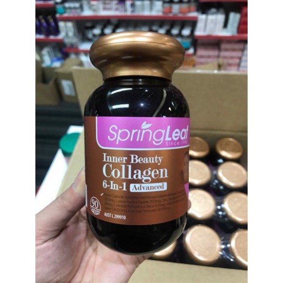 Viên uống Springleaf Inner Beauty Collagen Plus làm mờ nếp nhăn, vết nám, thâm sạm, tàn nhang