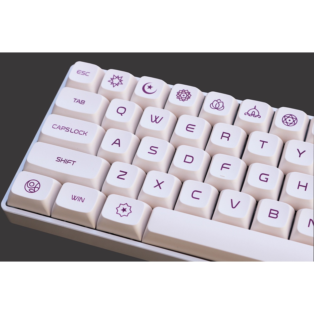 GMK Milk Purple keycaps, 137 phím PBT keycaps XDA Profile DYE-SUB Cá nhân hóa GMK Keycaps cho bàn phím cơ