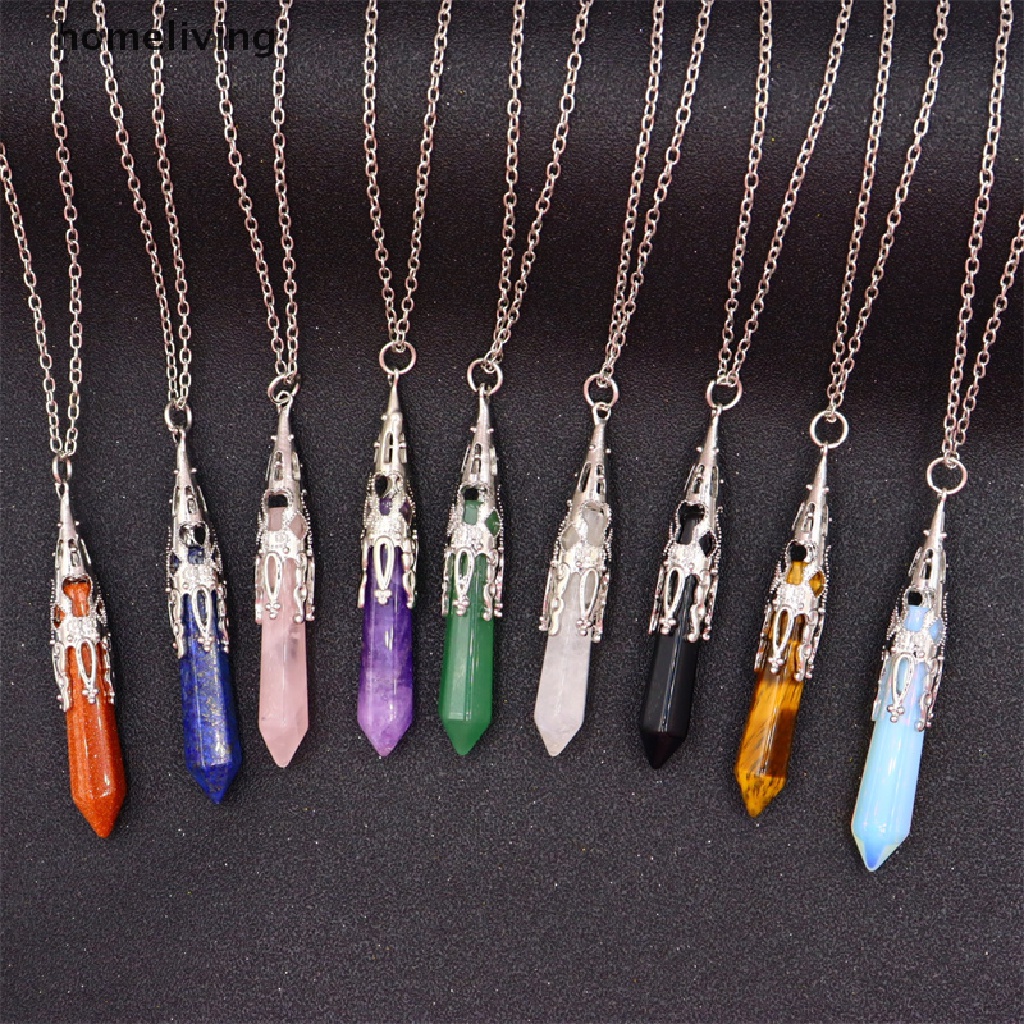 Dây Chuyền Mặt Kim Tự Tháp Reiki Đính Đá Chakra Tự Nhiên