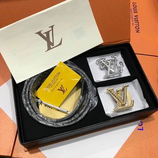 Thắt lưng da nam, dây lưng da LV fullbox, 2 mặt - Bee Shop