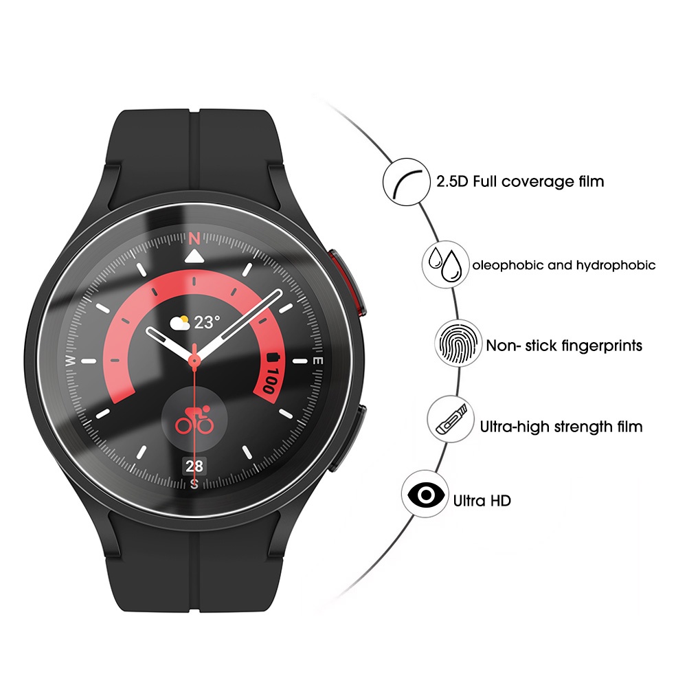1 Kính Cường Lực HD Bảo Vệ Toàn Màn Hình Chống Trầy Cho Samsung Galaxy Watch 5 Pro