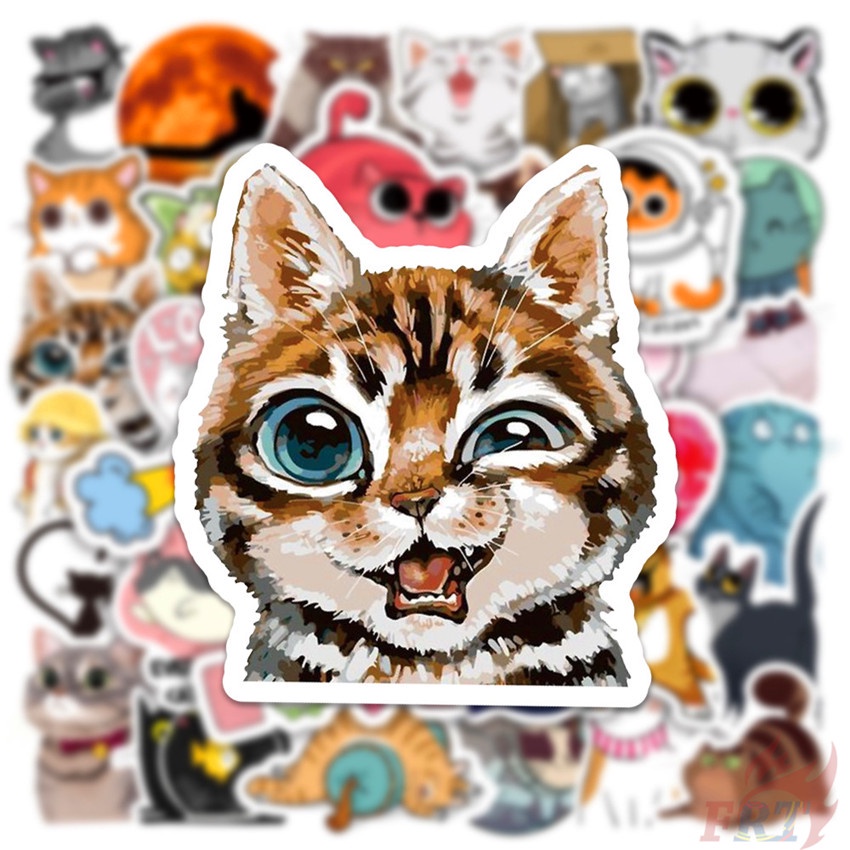 50Pcs/Set ☆ Cute Cats Series 01 Kawaii Pets Stickers ☆ DIY Fashion Waterproof Decals Doodle Graffiti Stickers