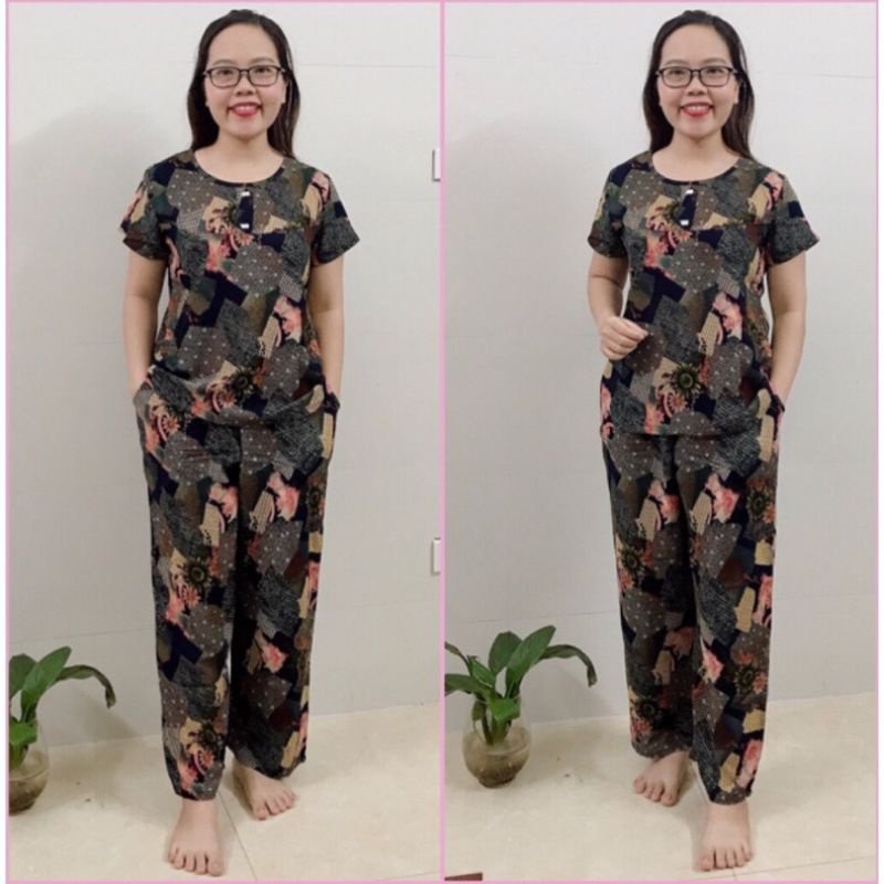 BỘ LANH TRUNG NIÊN ANH THƯ ÁO CỘC QUẦN DÀI CHO BÀ CHO MẸ_ĐỒ BỘ TRUNG NIÊN CHO BÀ CHO MẸ