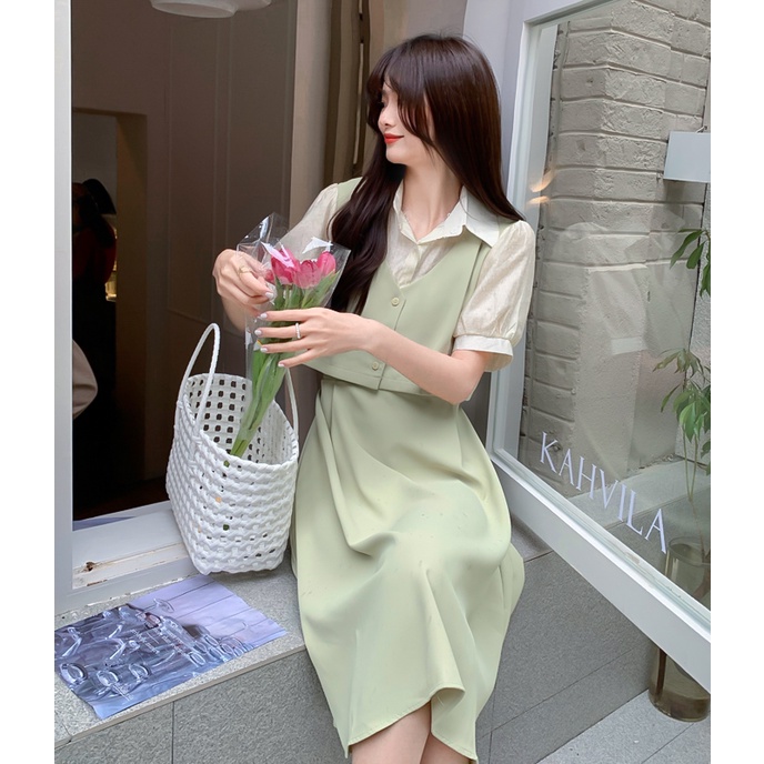 Xiaozhainv Đầm Dáng Dài Kiểu Hàn Quốc Thời Trang Mùa Hè Cho Nữ