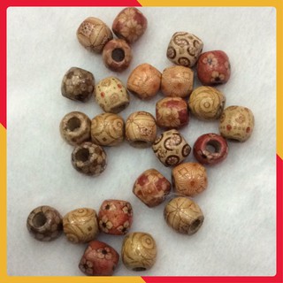 🔥 Hạt gỗ hoa văn vintage size lớn Cao Cấp 📌
