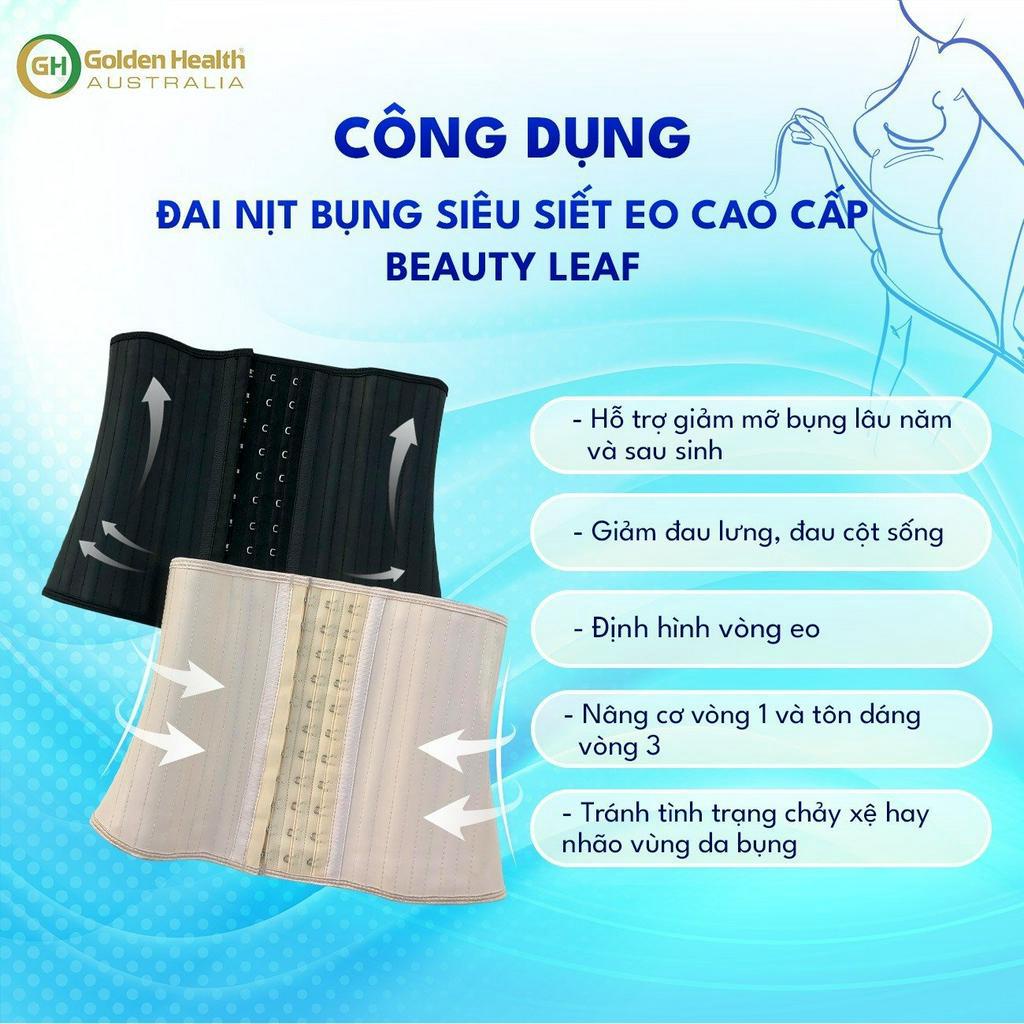 [GOLDEN HEALTH] ĐAI NỊT BỤNG SIẾT EO CAO CẤP BEAUTY LEAF PREMIUM LATEX CORSET BEAUTY LEAF