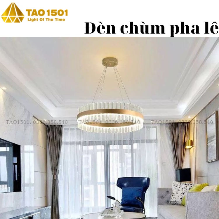 Đèn thả pha lê - Đèn chùm pha lê - Đèn thả pha lê phòng khách - Đèn thả pha lê bàn ăn