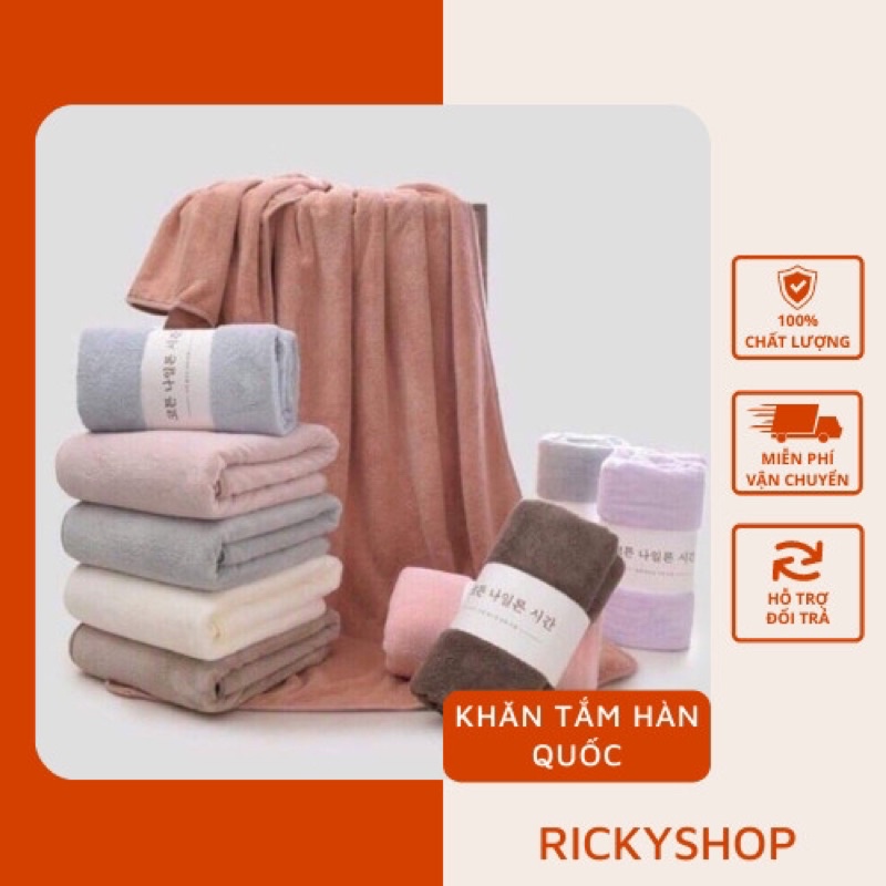 Khăn tắm gội đầu Hàn Quốc 1m4*70cm nặng 300g khăn tắm cho bé với chất khăn bông siêu mềm mịn thấm hút cực tốt