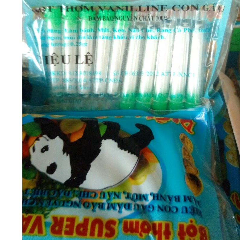 10 ống ----Bột thơm vani làm mứt ,kẹo,nấu chè thơm ngon đặt biệt