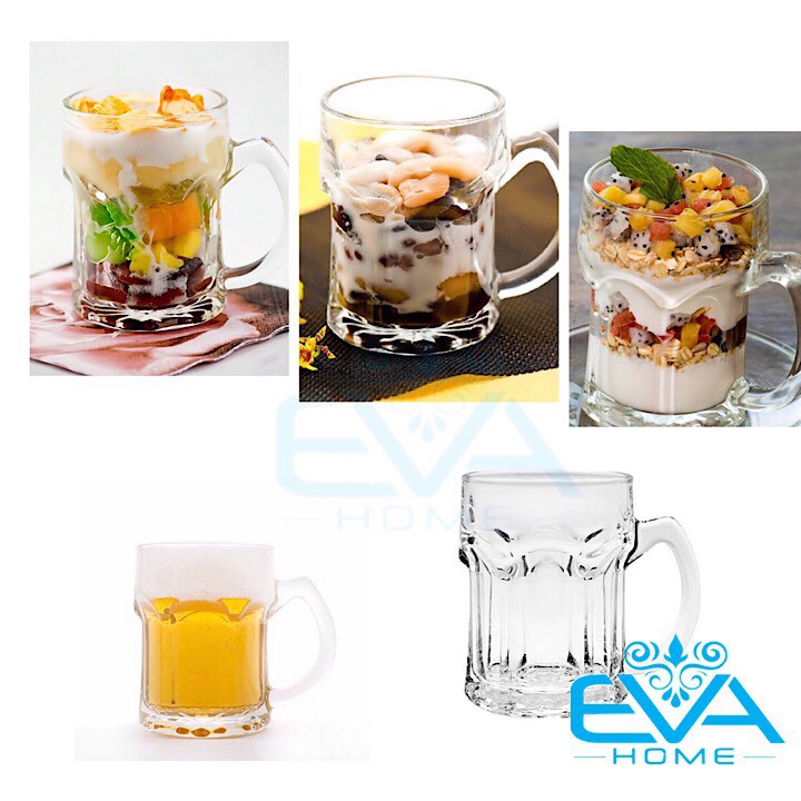 Bộ 6 Ly Thủy Tinh Có Quai 330 Ml Việt Nam 332VN