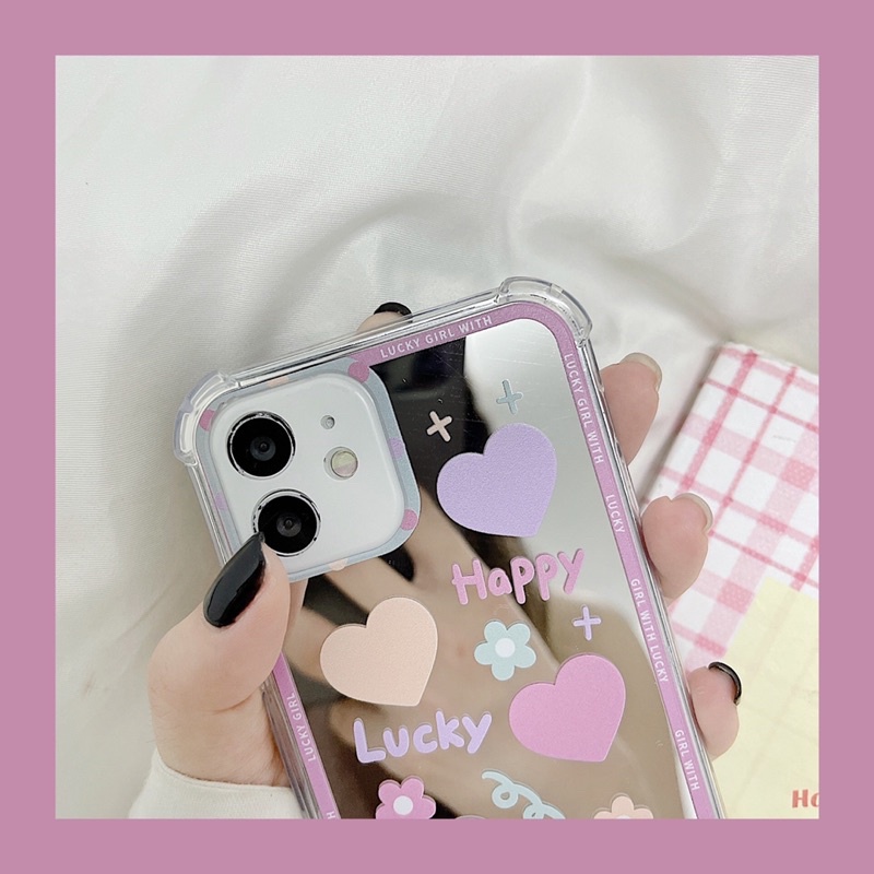 Ốp lưng iphon bò sữa tráng gương chống va đập 5/5s/6/6plus/6s/6splus/7/7plus/8/8plus/x/xr/xs/11/12/pro/max/plus