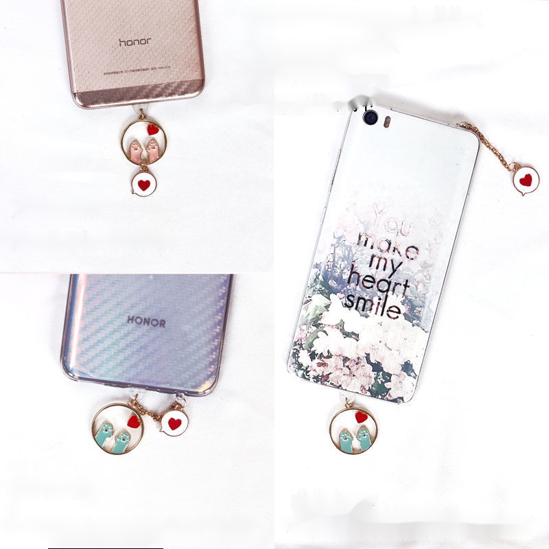 Phụ Kiện Gắn Chống Bụi Cho Cổng Sạc Điện Thoại Di Động Hình Chân Mèo Dễ Thương