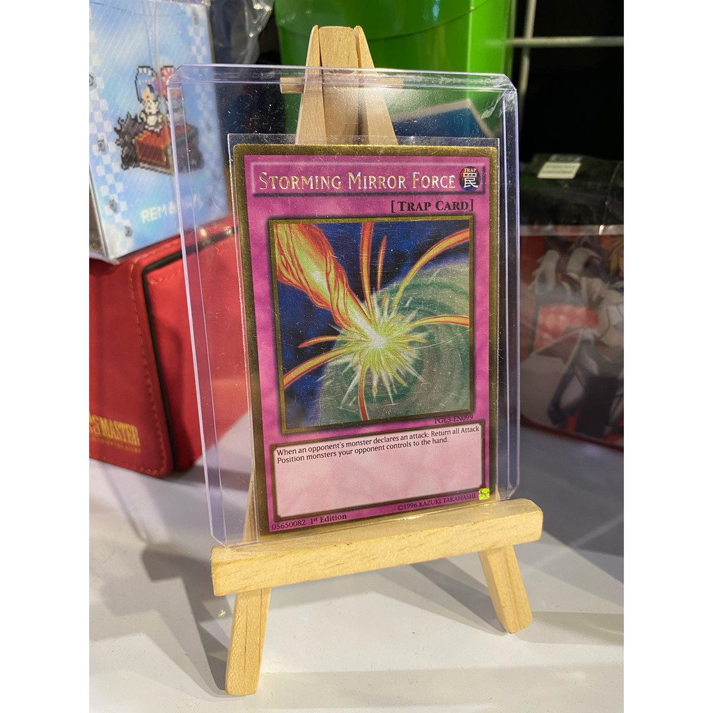 Lá bài thẻ bài Yugioh Storming Mirror Force - Gold Rare - Tặng bọc bài nhựa bảo quản
