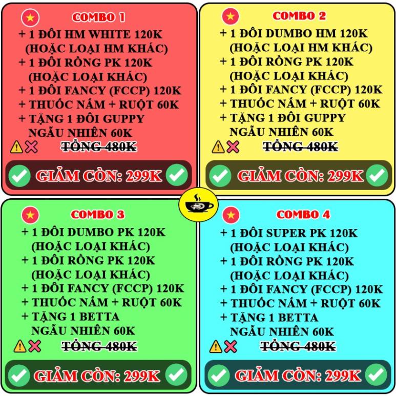 12 COMBO BETTA FOOD - BETTA COFFY ☕️ Thức ăn cho cá