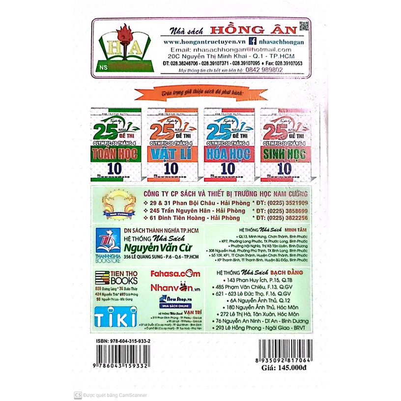 Sách - Tuyển tập 25 năm đề thi Olympic 30 tháng 4 Ngữ Văn 10  - HAB