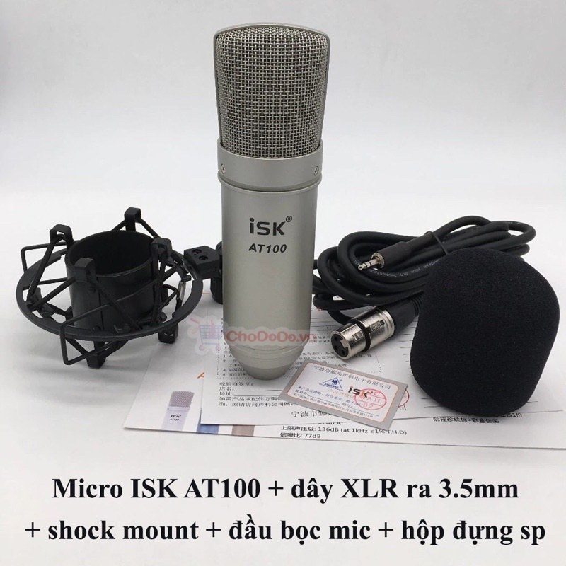 Mic thu âm AT100 hàng loại 1 chính hãng