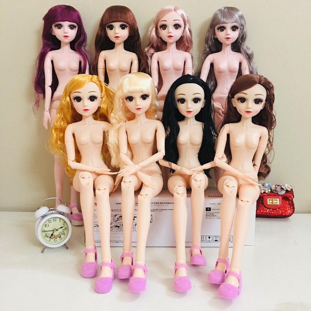 Búp Bê 3D Trơn BJD 18 Khớp - Cao 60cm Không Nhạc