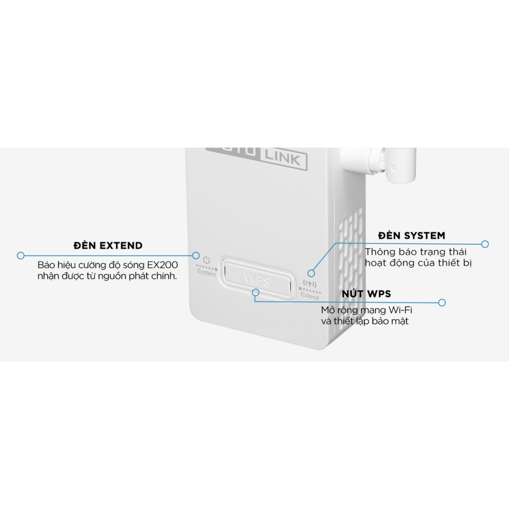 Bộ Kích Sóng Wifi ToTolink EX 200  ( chuẩn N 300Mbps ) : Bảo Hành Chính Hãng 24T