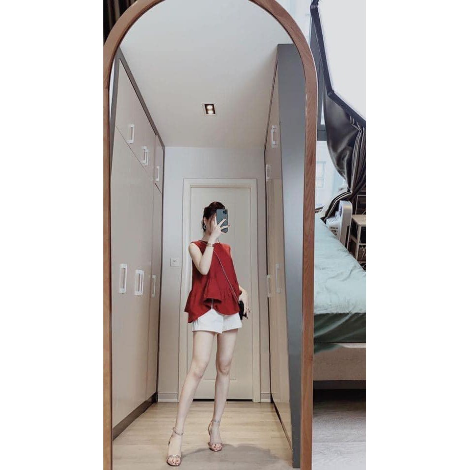 bán sỉ bộ nữ áo đỏ sát nách quần trắng | BigBuy360 - bigbuy360.vn