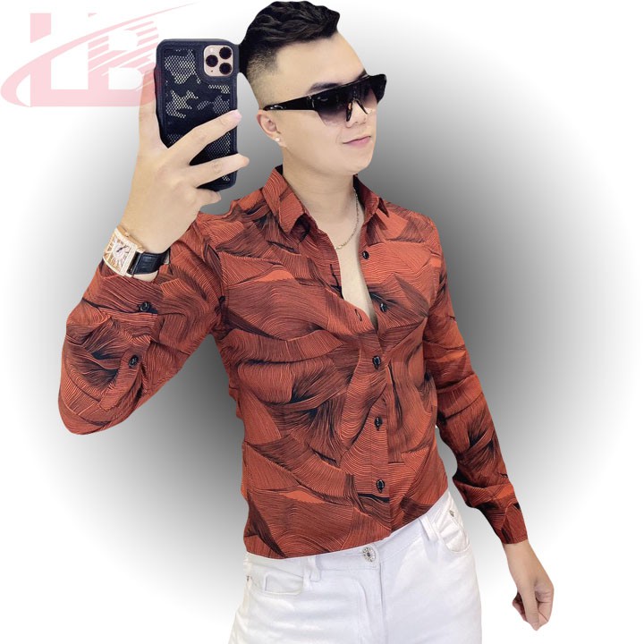 Áo sơ mi lụa dài tay nam LB008, vải dày, mát , đường may sắc sảo, áo sơ mi cao cấp LB1990 store