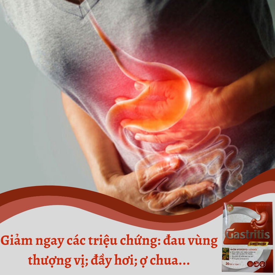 Gel dạ dày Gastritis hỗ trợ Giảm đầy hơi, khó tiêu hộp 20 gói NT039
