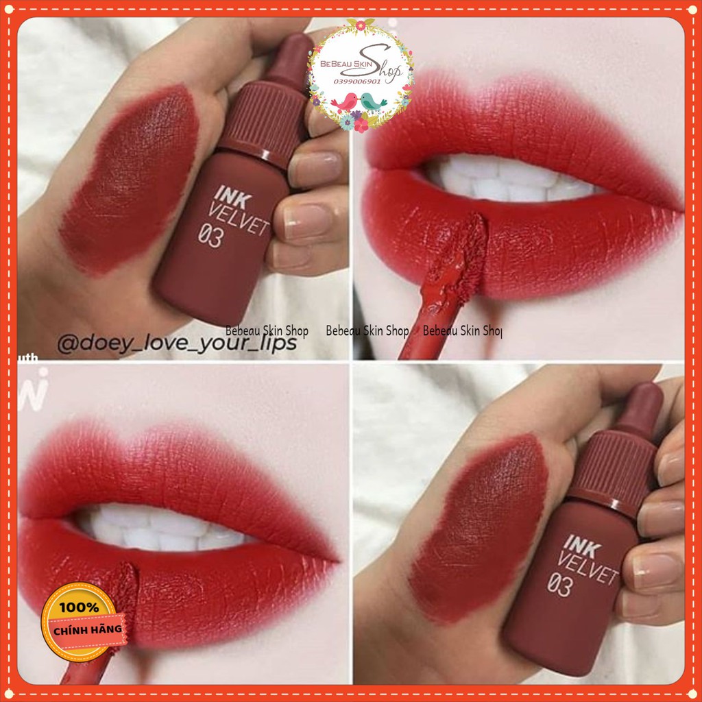 Son Ink / Son kem lì Peripera Ink Velvet Tint bản 2019 [Vỏ đỏ + Vỏ hồng] Chính hãng