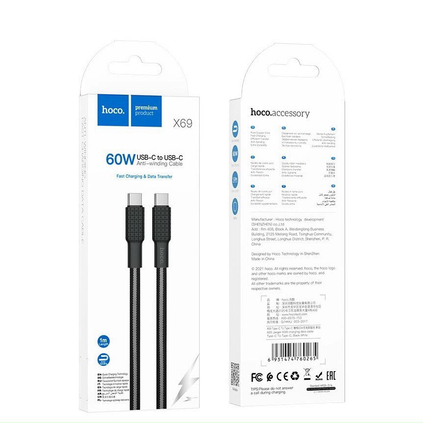 CÁP DÙ SẠC NHANH HOCO X69 LINGTNING , TYPE , MICRO