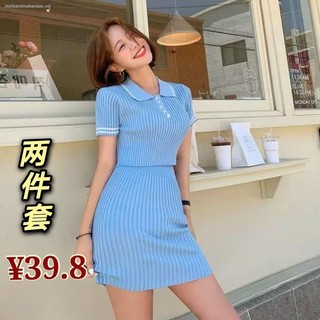 Bộ áo polo Ngắn Tay + Chân Váy Xinh Xắn Dành Cho Nữ 2021
