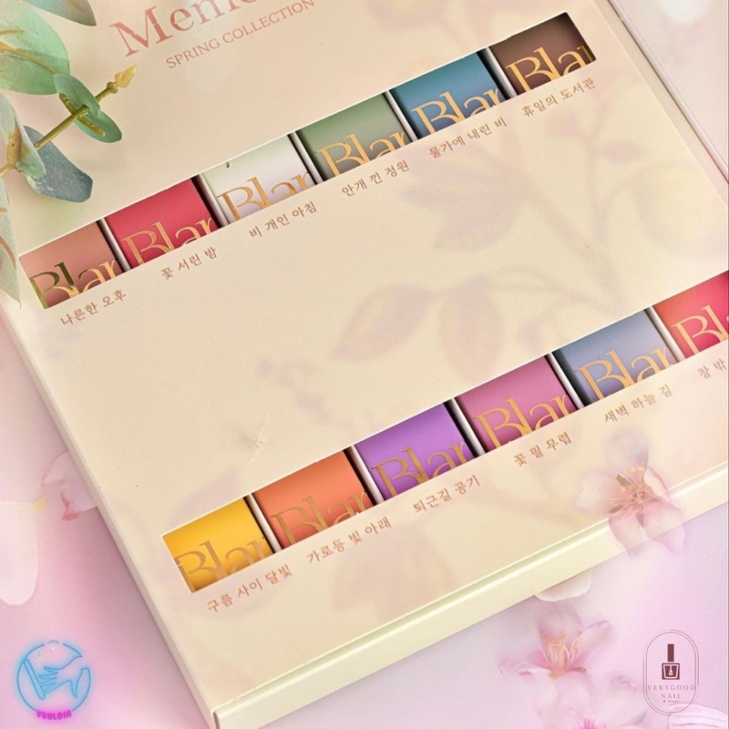 Blanc de blue nail - Sơn gel tách lẻ 1 chai - set mùa xuân MEMOIRE 1pc