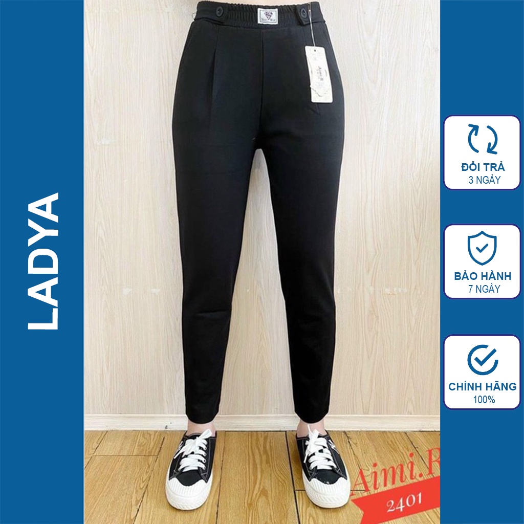 Quần baggy nữ dạ tăm ống suông co giãn nhẹ LADYA STORE M201