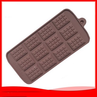 HCM - Khuôn silicon hình 12 thanh socola đổ socola trang trí, kẹo dẻo mềm
