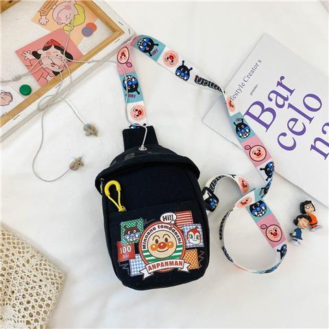 Túi đeo chéo ngực bằng vải canvas in họa tiết hoạt hình thời trang cho trẻ mẫu giáo | BigBuy360 - bigbuy360.vn