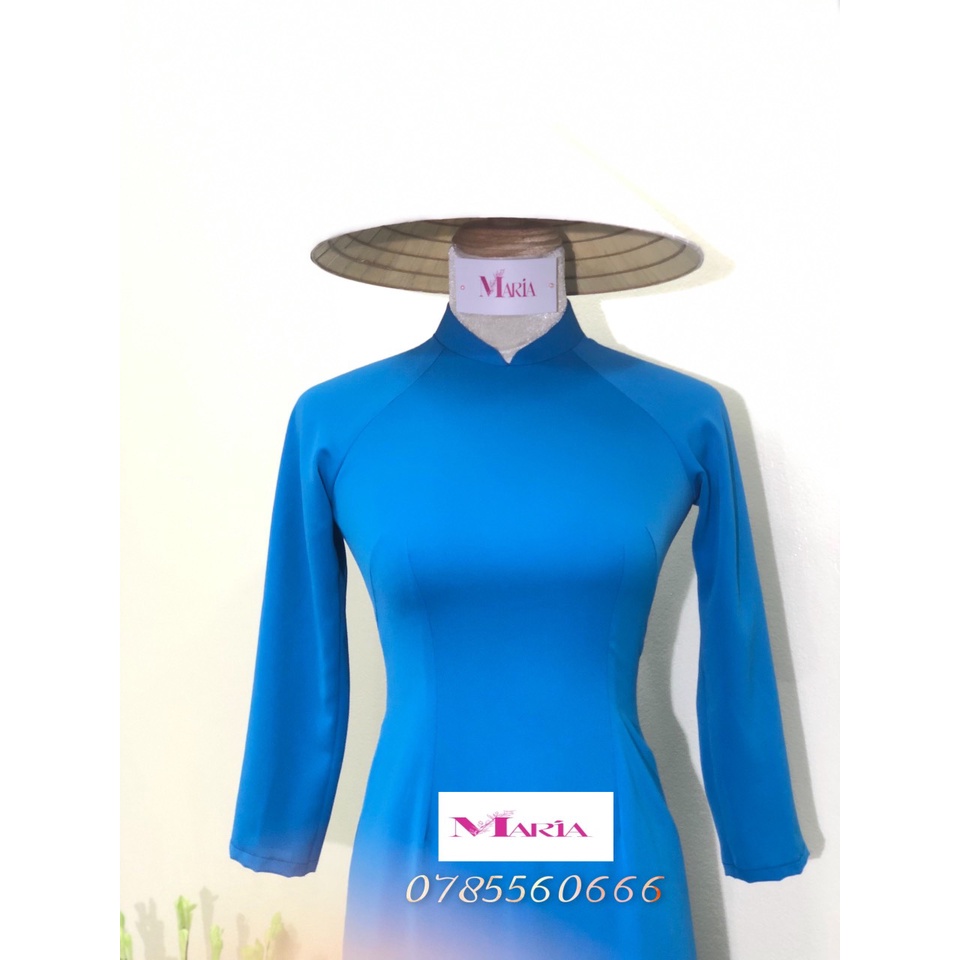 [𝐌𝐀𝐑𝐈𝐀]𝙏𝙃ƯƠ𝙉𝙂 𝙃𝙄Ệ𝙐 Aó Dài màu 𝙓𝙖𝙣𝙝 Đ𝙤à𝙣  2 Tà (1 lớp) chuẩn FORM