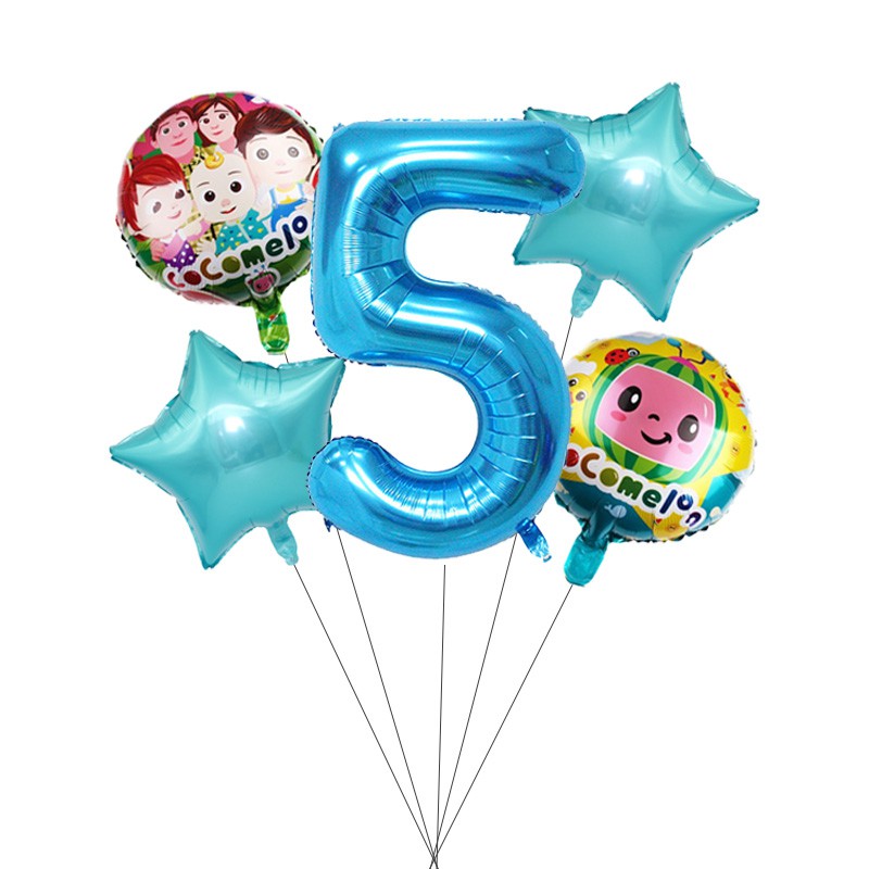 Set 6 Bong Bóng Lá Nhôm Trang Trí Tiệc Sinh Nhật Cho Bé