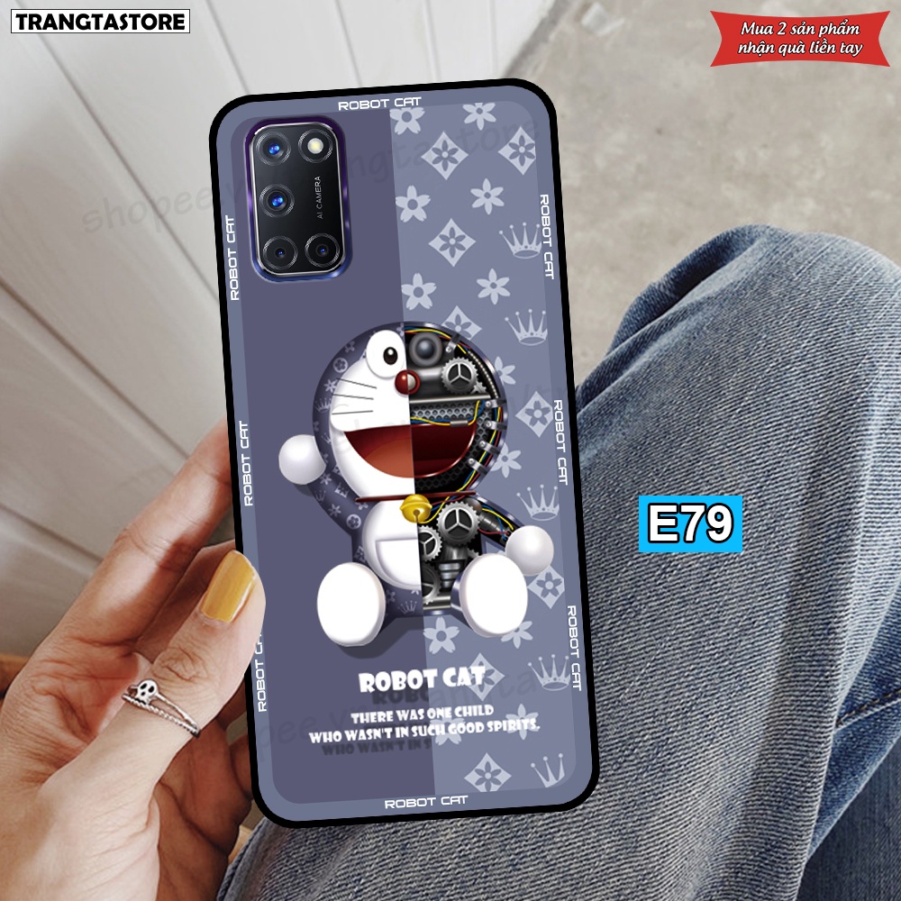 Ốp Oppo A52 / A92 in hình gấu Bearbrick,Metal Style,Doremon siêu dễ thương chất lượng