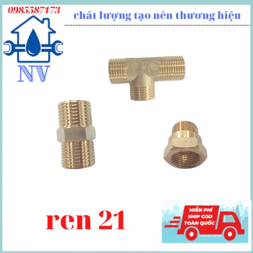 kép, kép đồng, lơ đồng, Khớp nối ren trong ren ngoài, khẩu nối kép lơ cả rá măng sông - Bằng Đồng