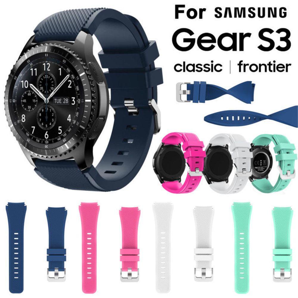 CHOOKEY Dây Đeo Thay Thế Chất Liệu Silicon Màu Trơn Cho Samsung Gear S3 Frontier Classic
