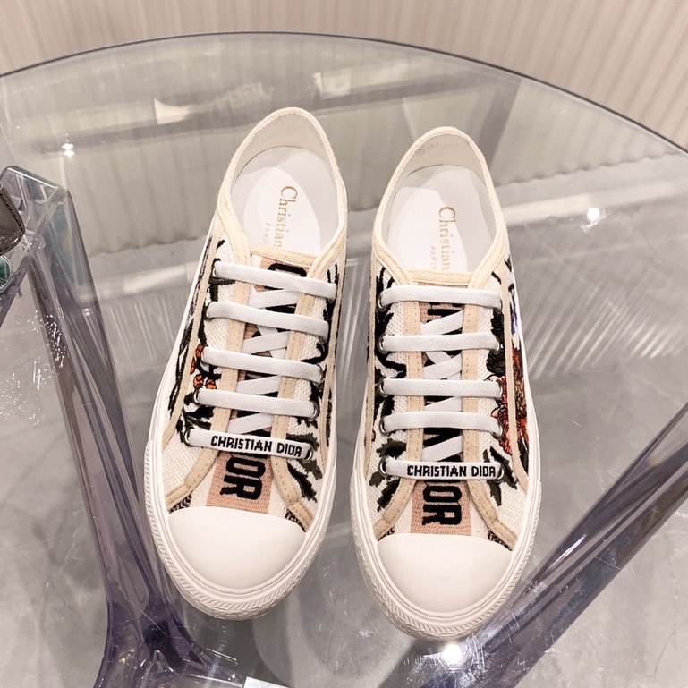 #Giày SNEAKER Đi Bộ 'N' Dr Bằng Vải Cotton Thêu Họa Tiết Đảo Ngược Toile de Jouy Không Hộp