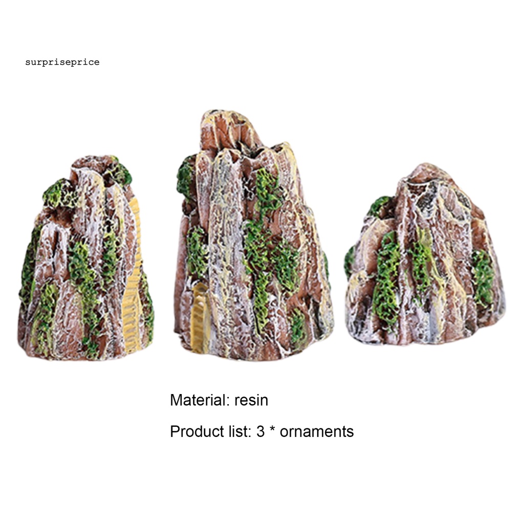 Bể Cá Mini Kết Cấu Núi Đáng Yêu Để Bàn Trang Trí Văn Phòng / Vườn Cây