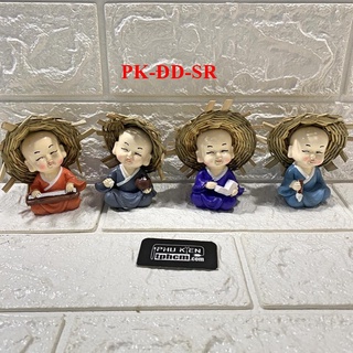 Bộ tượng 4 chú tiểu cầm - kỳ - thi - họa đội nón - siêu rẻ
