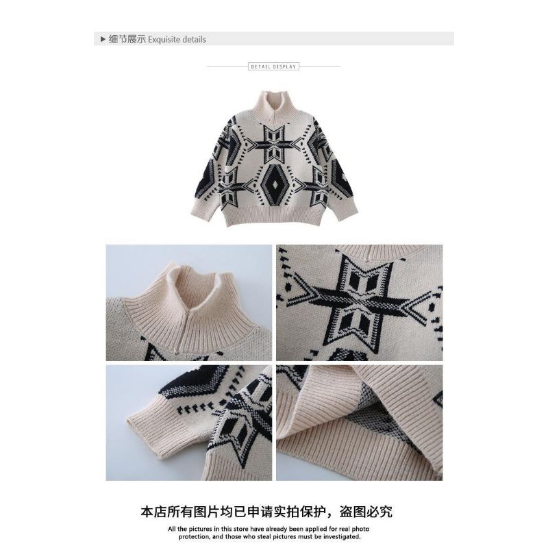 Áo len lót lông chất đanh mịn, lên form cực bảnh cho bé