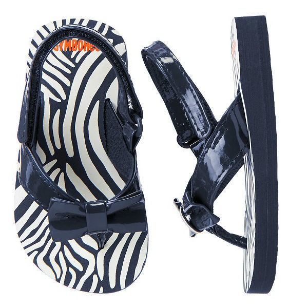 Xăng đan cho bé Gymboree Zebra Bow (Đen phối trắng)