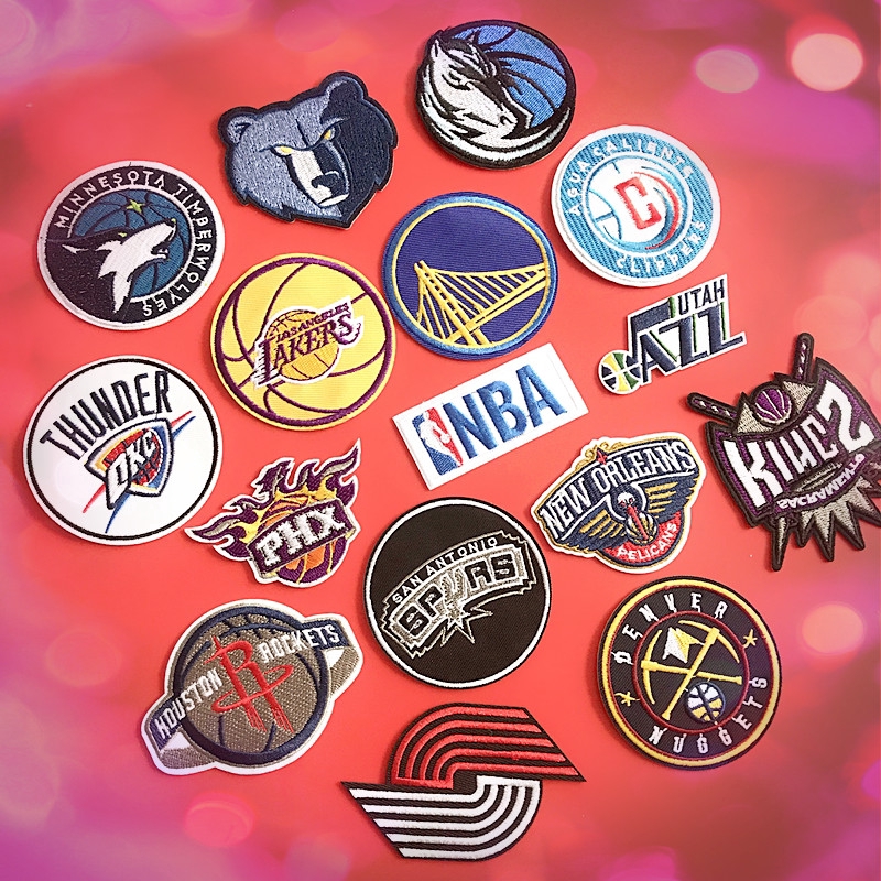 Sticker Ủi Thêu Hình Logo Đội Bóng Rổ Nba