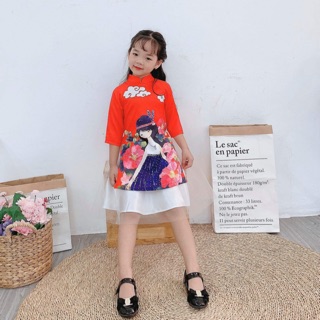 Áo dài lụa vân sóng gỗ