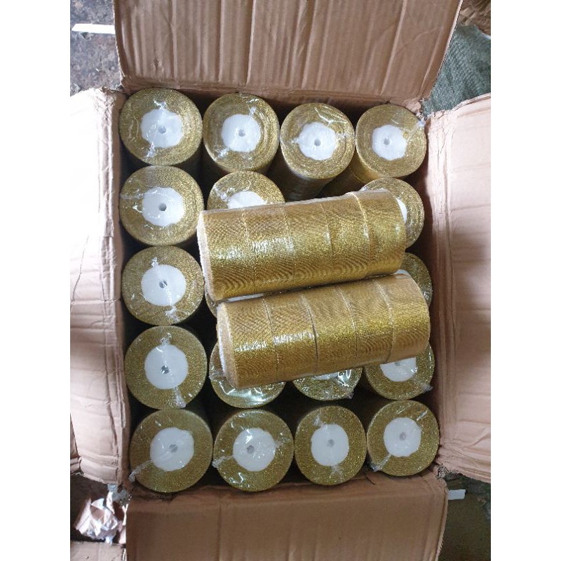 Ruy băng 4cm nhũ kim tuyến