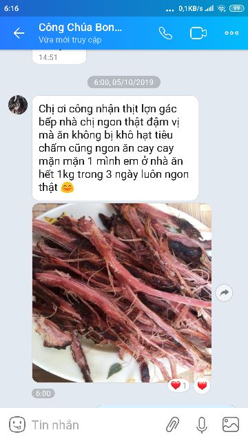 1kg THỊT LỢN GAC BẾP thơm lừng (2 gói 500g)