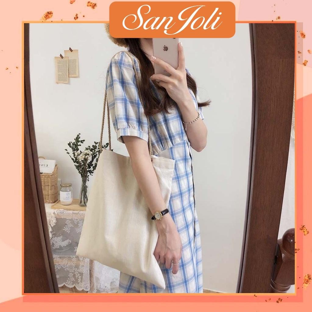 Dây Cột tóc(QUÀ TẶNG) tăm nhiều màu mix với Đầm Caro Xanh Đỏ Dài LOKOSA Váy dài qua gối Thiết Kế Dáng Dài Hai Dây VD046 | BigBuy360 - bigbuy360.vn