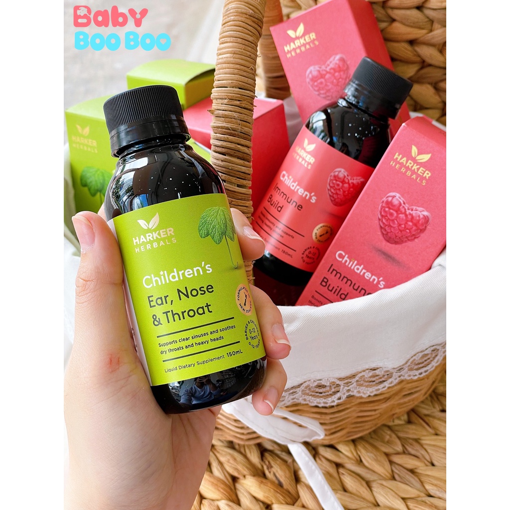 Siro thảo dược Harker Herbals xanh lá tai, mũi, họng cho bé