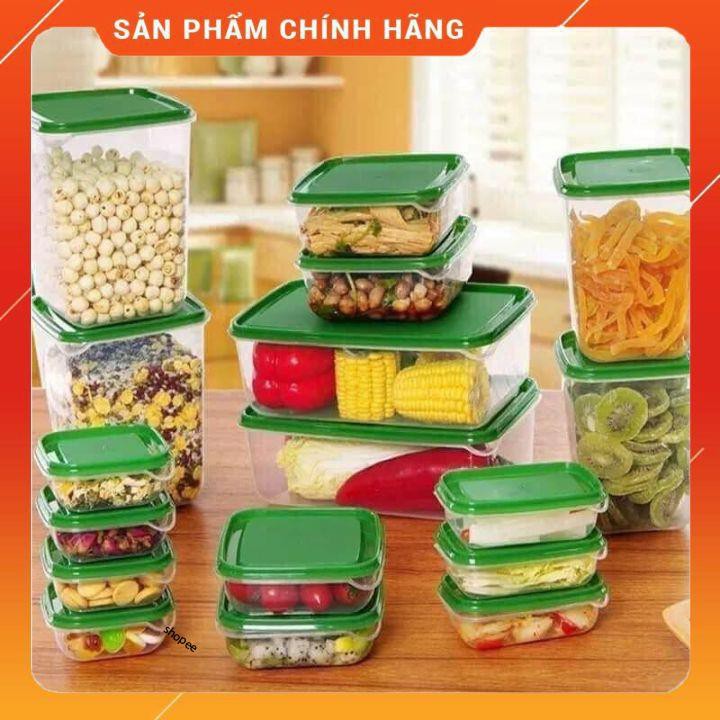 Bộ Hộp 17 món - Set 17 Hộp Nhựa Cao Cấp Đựng Thực Phẩm Bảo Quản Tủ Lạnh [FREESHIP]