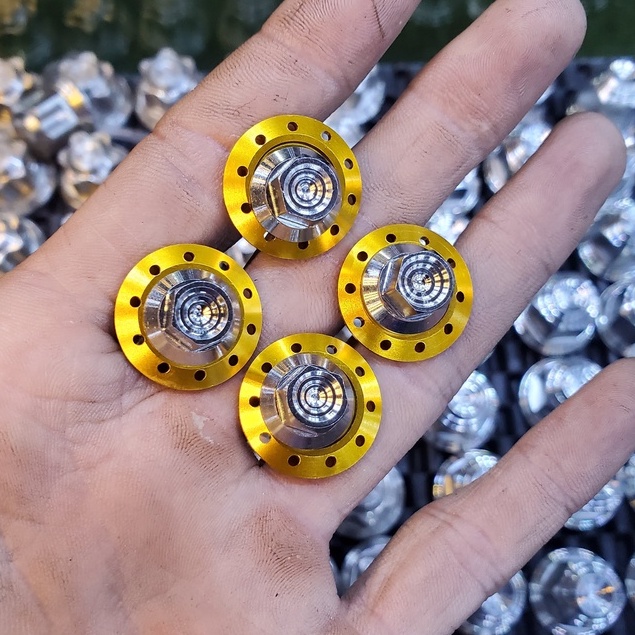 Salaya TBT: Bộ 4 Ốc Hộp Xích 6x10 Mẫu V2 Kèm Long Đền Nhôm Nhiều Màu Dành Cho Wave Dream Sirius